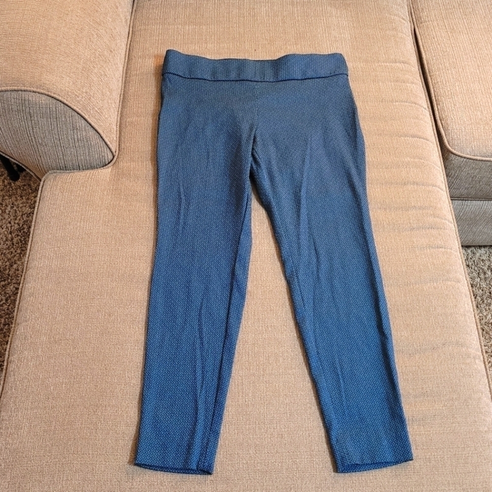 Worthington Teal Black Pattern Boho Career Work Pants Leggings Size 10P